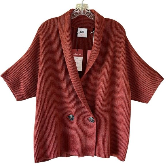 NEW CAbi Sakura Red Rosewood Sweater - Picture 2 of 5
